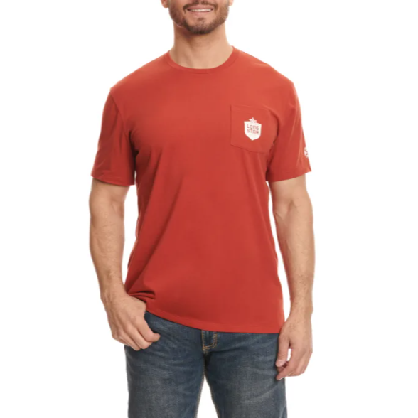 Hooey Men's Lone Star Graphic Crimson T-Shirt HT1722CM