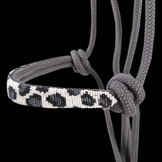 Cashel Beaded Grey Leopard Rope Halter