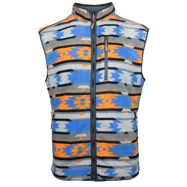 Hooey Men's Reversible Southwest & Charcoal Fleece Vest HV072CHAZ