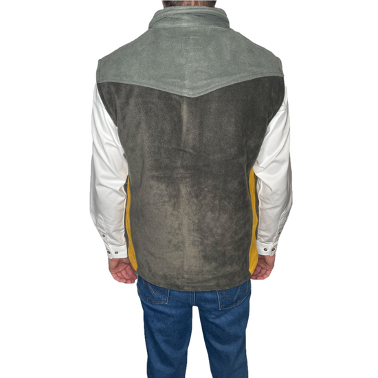 Hooey® Men's Brown & Mustard Fleece Vest HV092BR