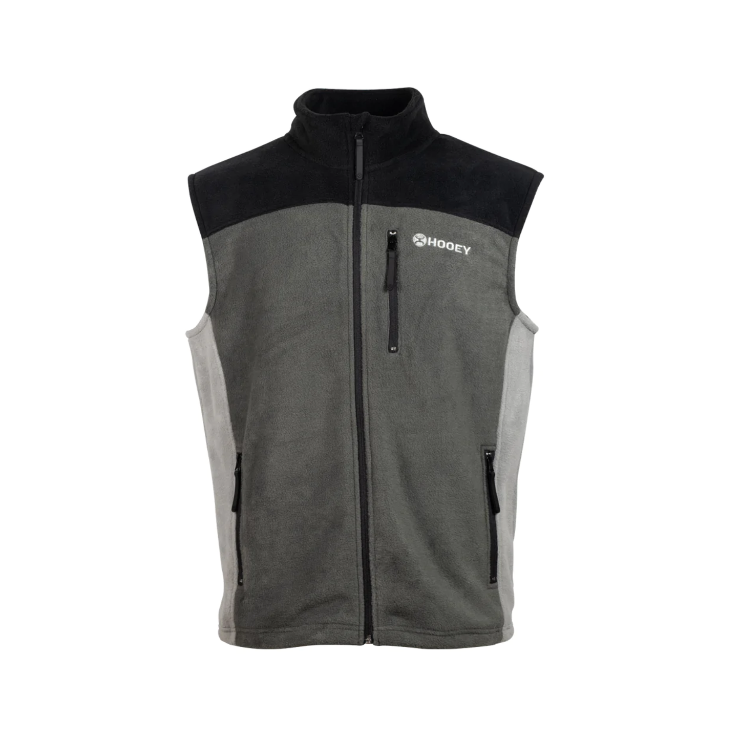 Hooey® Men's Charcoal Grey Fleece Full Zip Vest HV092CH