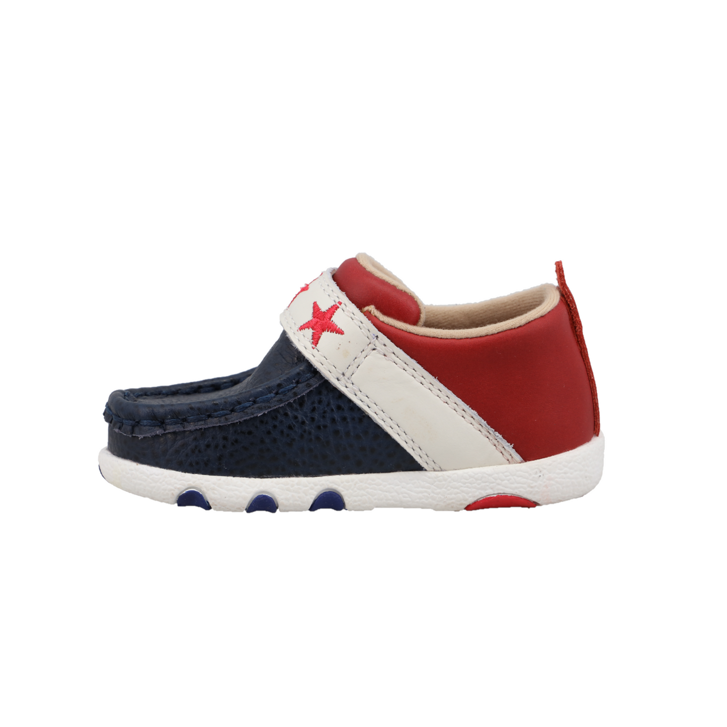 Twisted X Children's Driving Moc Red, White & Blue Slip On Shoes ICA0032