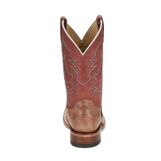 Justin Men's McLane Tan Smooth Ostrich Square Toe Western Boots JE811