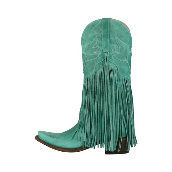 Junk Gypsy By Lane Ladies Dreamer Turquoise Fringe Boots JG0004D