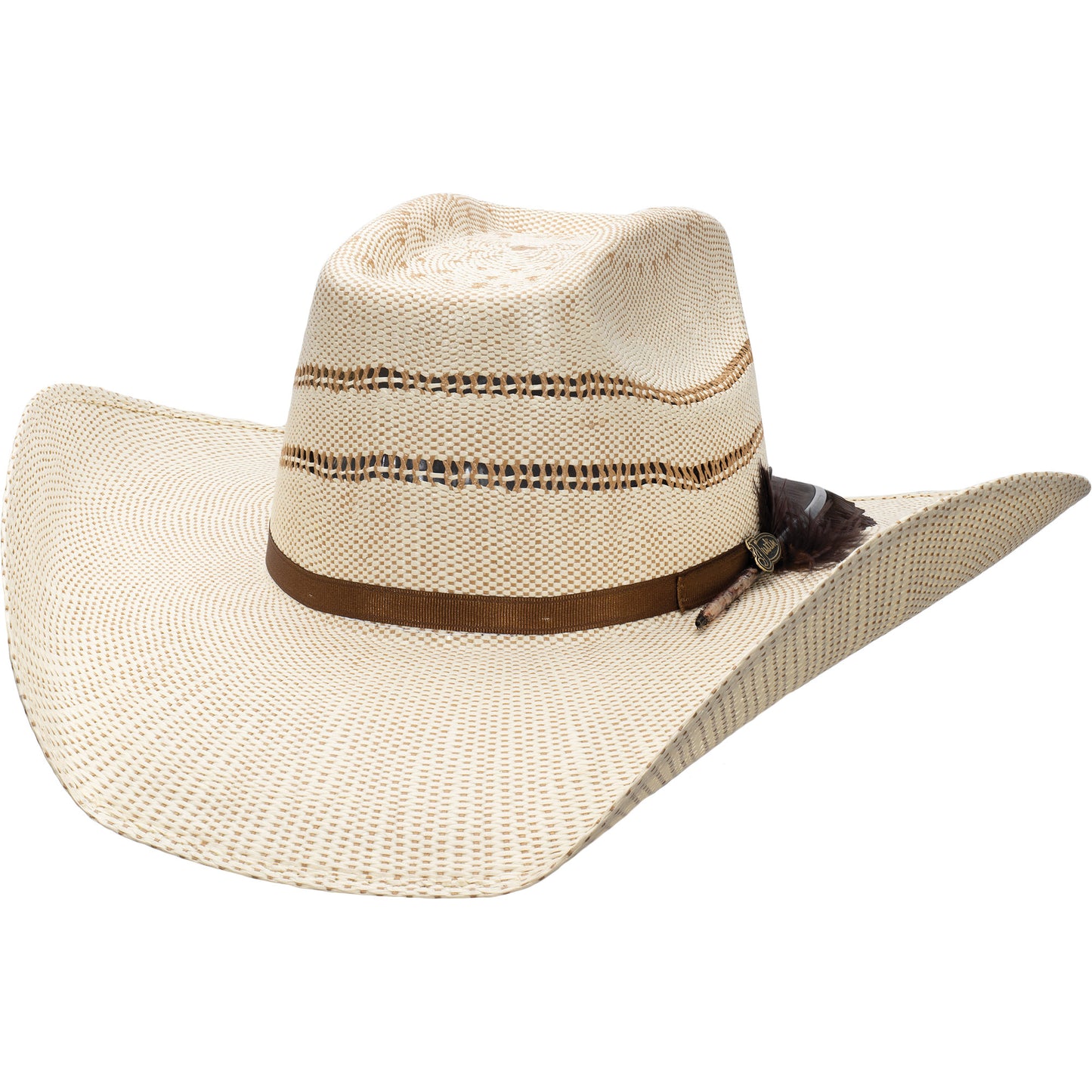 Justin Men's Bent Rail Chute Straw Cowboy Hat JS2BBKCHUT