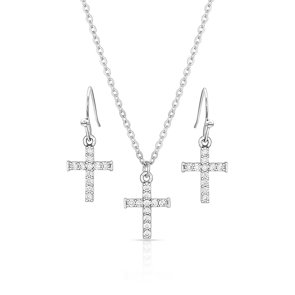 Montana Silversmiths Ladies Unwavering Cross Jewelry Set JS4543