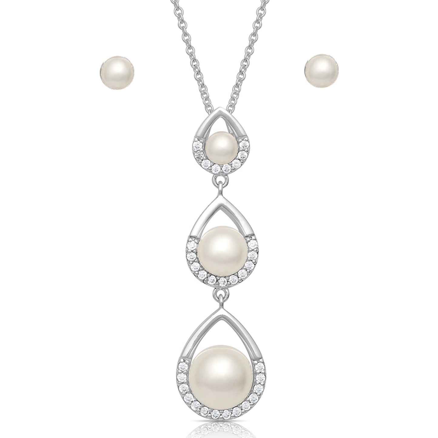 Montana Silversmiths Ladies Perfect Pearl Teardrop Jewelry Set JS4812