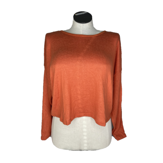 Panhandle Ladies Brushed Knit Back Cinching Orange Top JW22T03618-93