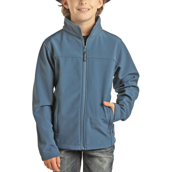 Powder River Children's Performance Softshell Blue Jacket K2-9646-41