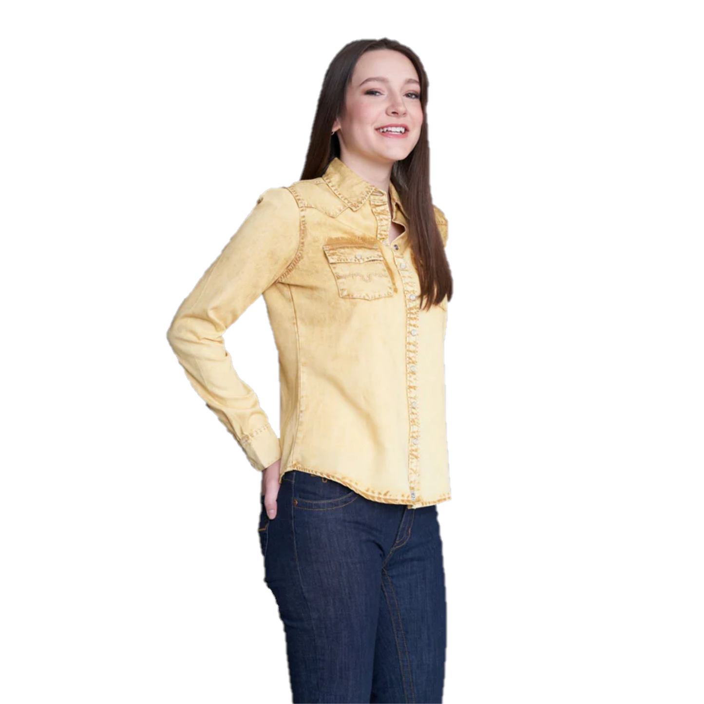 Kimes Ranch® Ladies Kc Tencel Gold Snap Shirt KC-GOLD