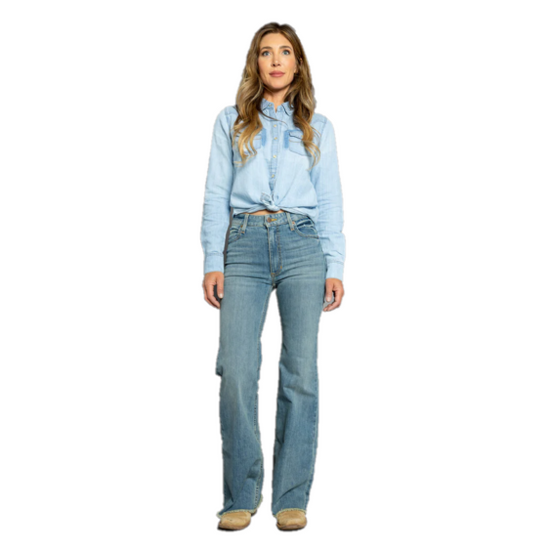 Kimes Ranch Ladies Olivia Light Wash Wide Leg Denim Jeans N19118