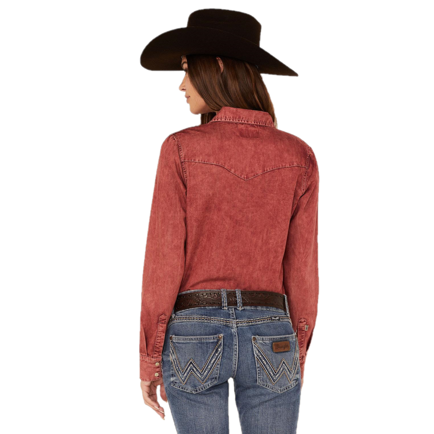 Kimes Ranch® Ladies Kc Tencel Dark Red Snap Shirt KC-DR