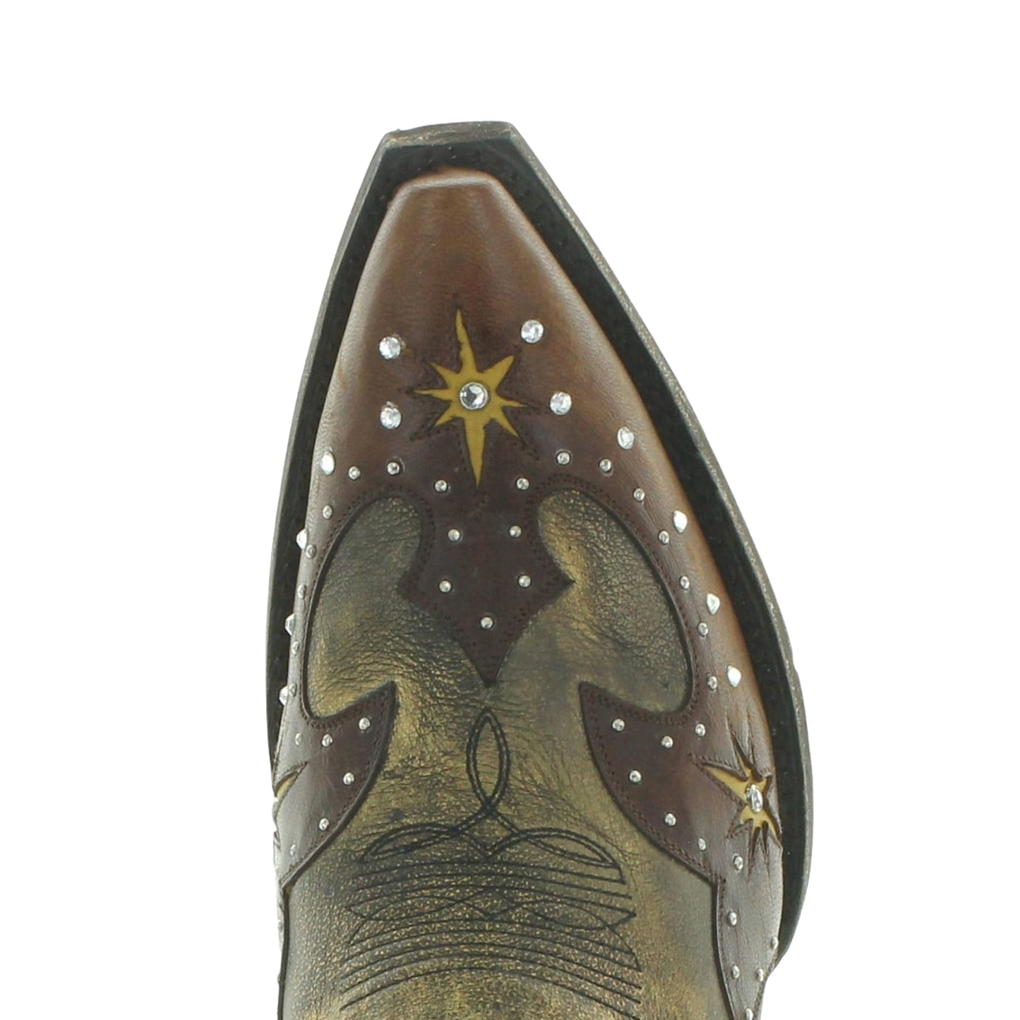 Old Gringo Ladies Galactic Buckaroo Copper, Oryx & Black Snip Toe Boots L3576-1