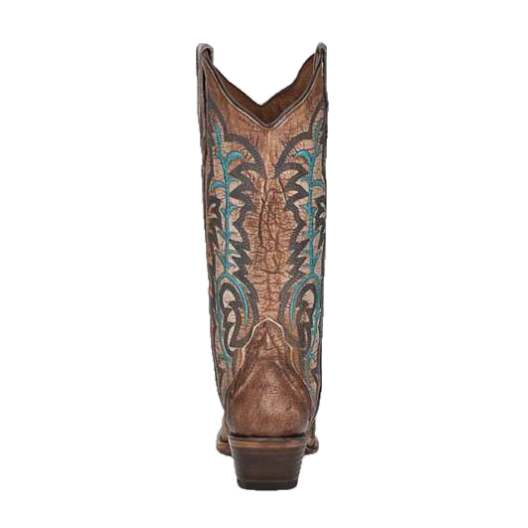 Circle G By Corral Ladies Hand Painted Brown & Turquoise Boots L5971