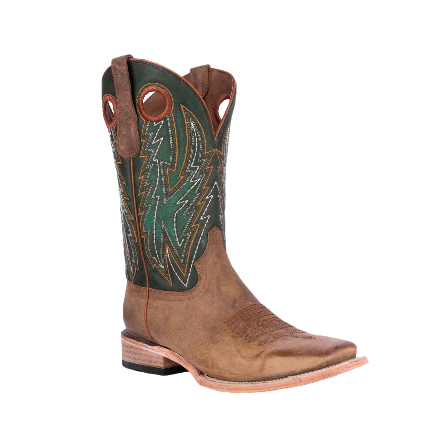 Corral Men's Embroidered Tan & Green Western Boots L6080
