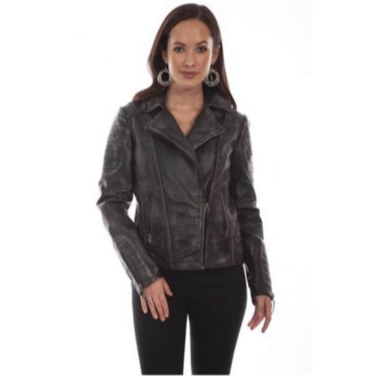 Scully® Ladies Black Sanded Leather Jacket L87-196