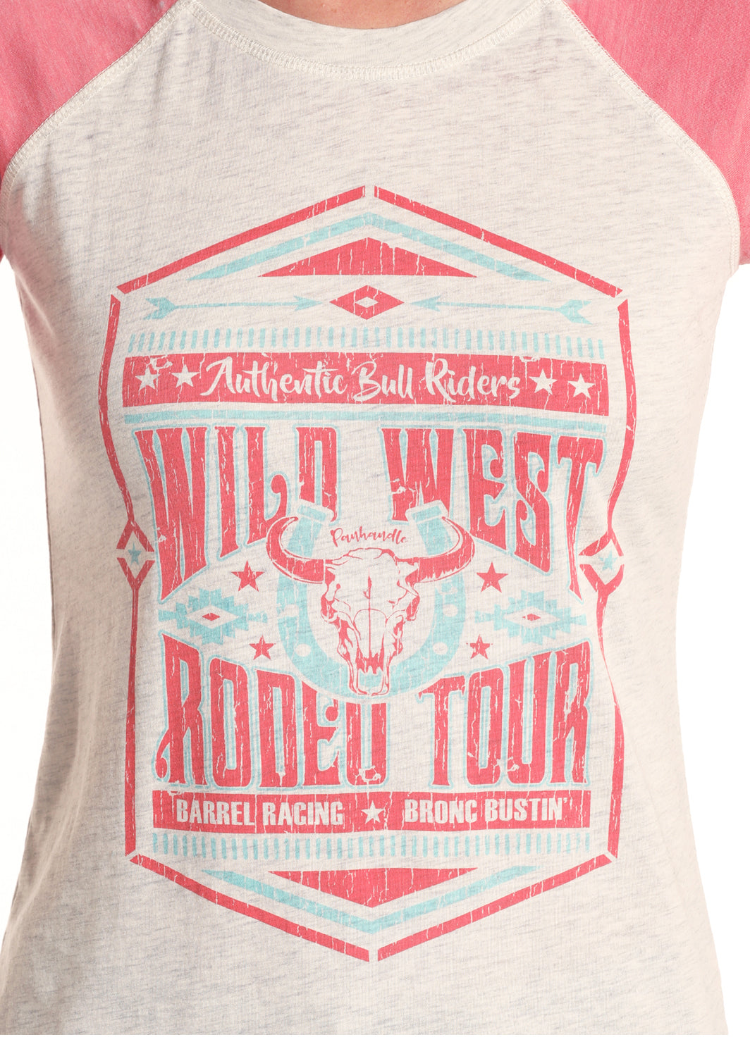 Panhandle White Label Ladies Wild West Rodeo Tour T-shirt L9T5381