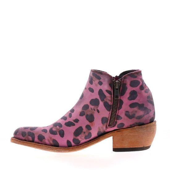 Liberty Black Ladies "Inara" Leopard Lipstick Pink Ankle Booties LB-711137W