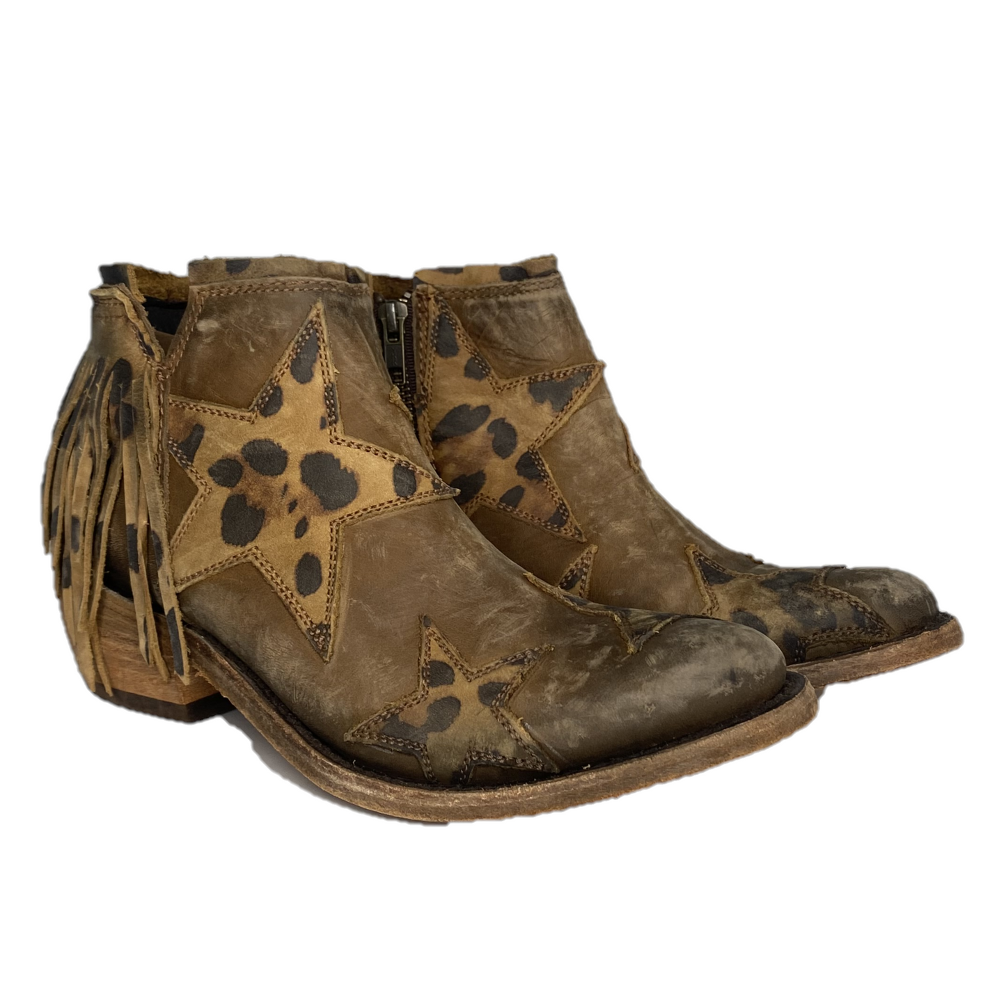 Black and tan booties discount