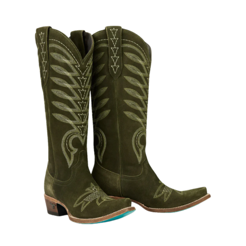ジョセフ サイズ40 L レディース - カーキ Lane Boots Ladies Squash Olive Blossom Suede Western Boots LB0529B