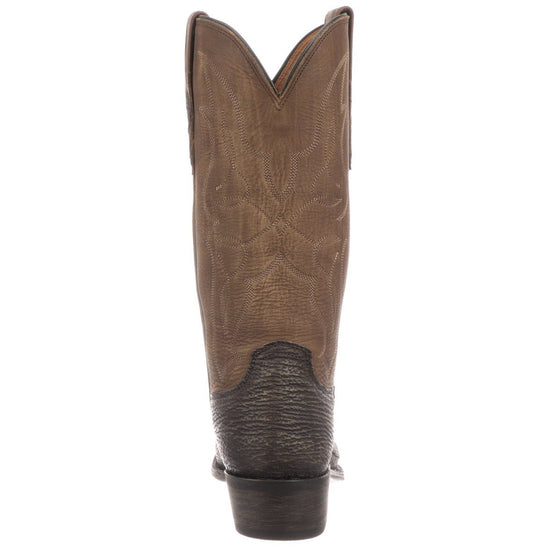 Lucchese Men’s Carl Chocolate Sanded Shark Leather Boots M3105.74 - Wild West Boot Store