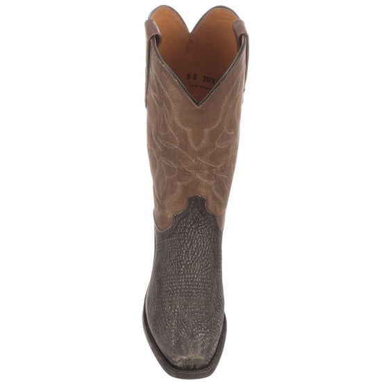 Lucchese Men’s Carl Chocolate Sanded Shark Leather Boots M3105.74 - Wild West Boot Store