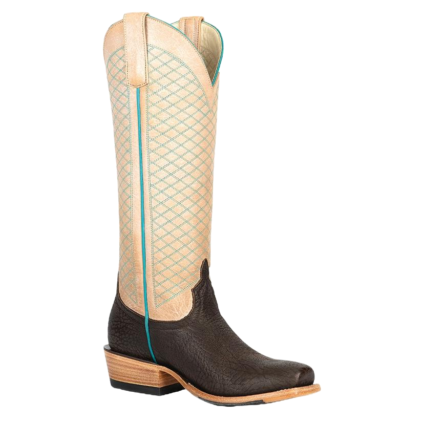 Macie Bean Ladies Rodeo Shrunken Shoulder Grey Snip Toe Boots M9505V