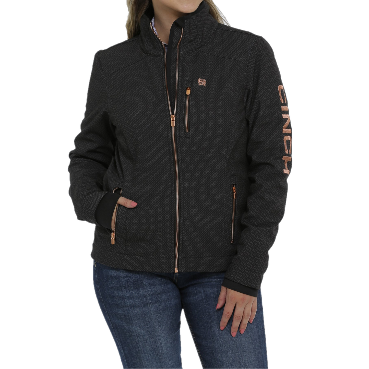 Cinch® Ladies Black Bonded Full Zip Jacket MAJ9856001