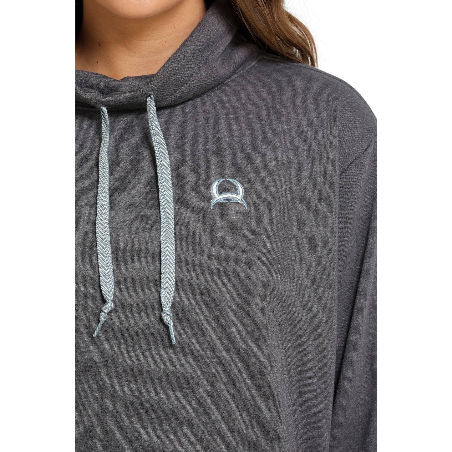 Cinch Ladies Heather Grey Hooded Pullover MAK7904001