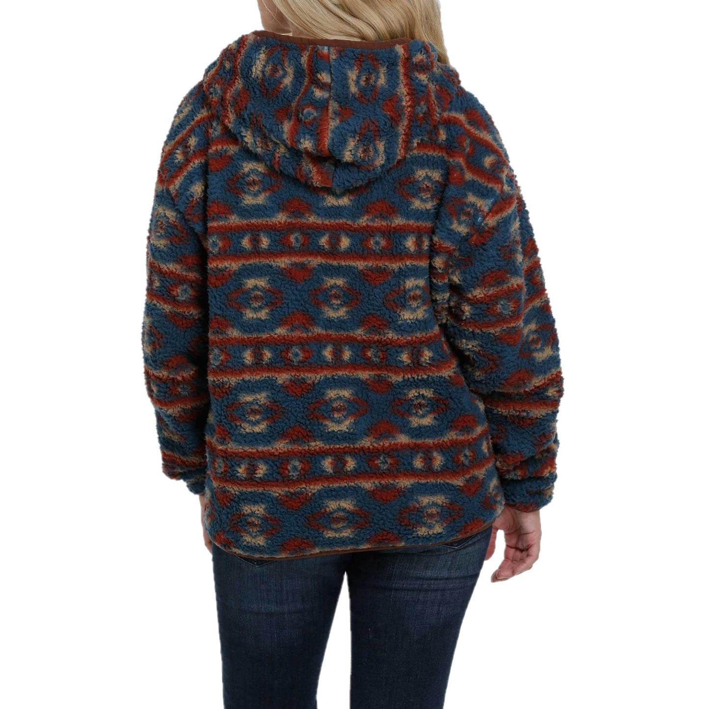 Cinch Ladies 1/2 Zip Hooded Multi-Color Sherpa Pullover MAK9811001