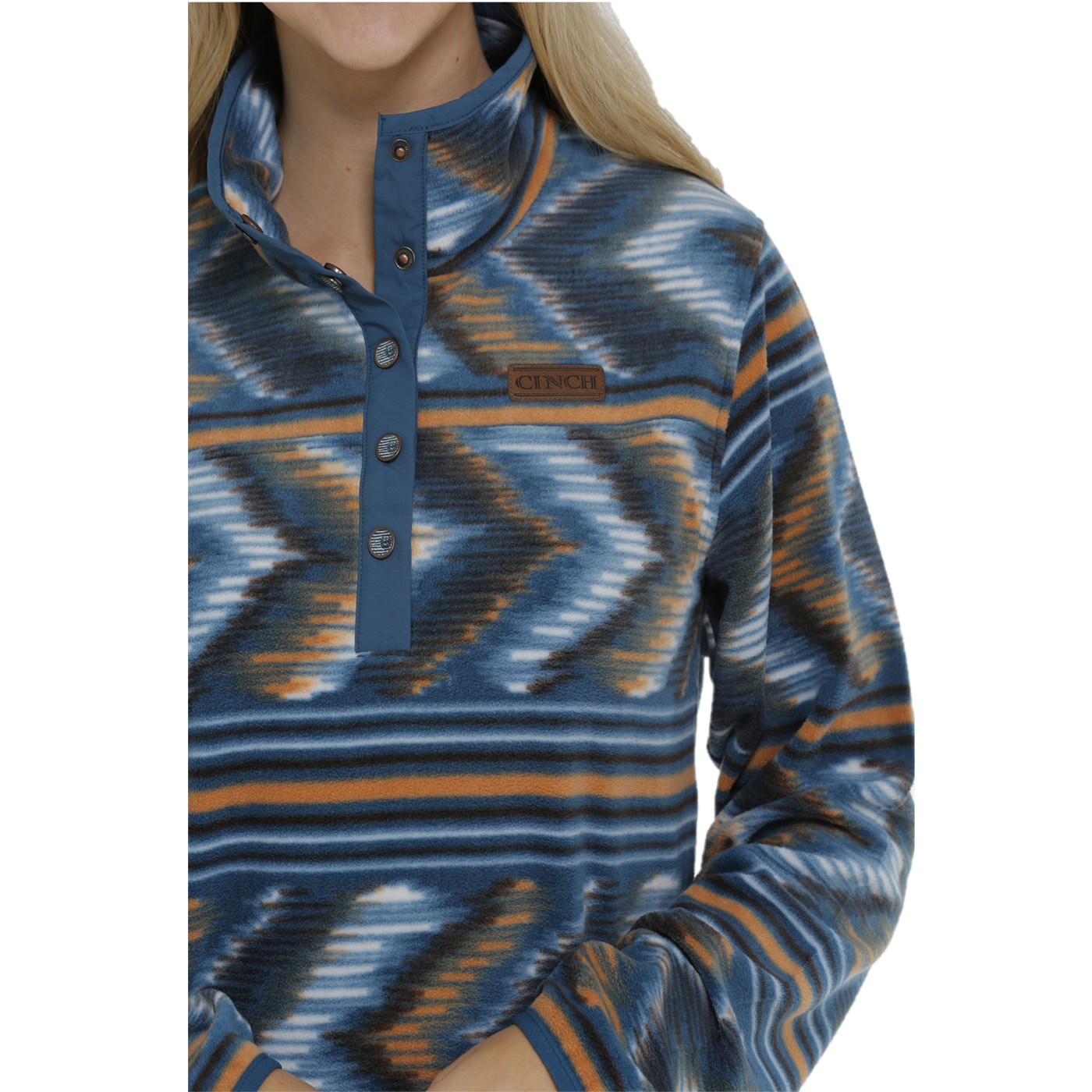 Cinch® Ladies Teal Printed Fleece Pullover MAK9820009