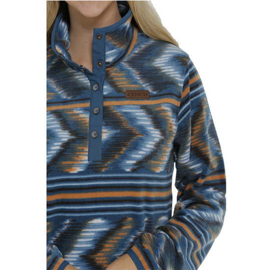 Cinch® Ladies Teal Printed Fleece Pullover MAK9820009