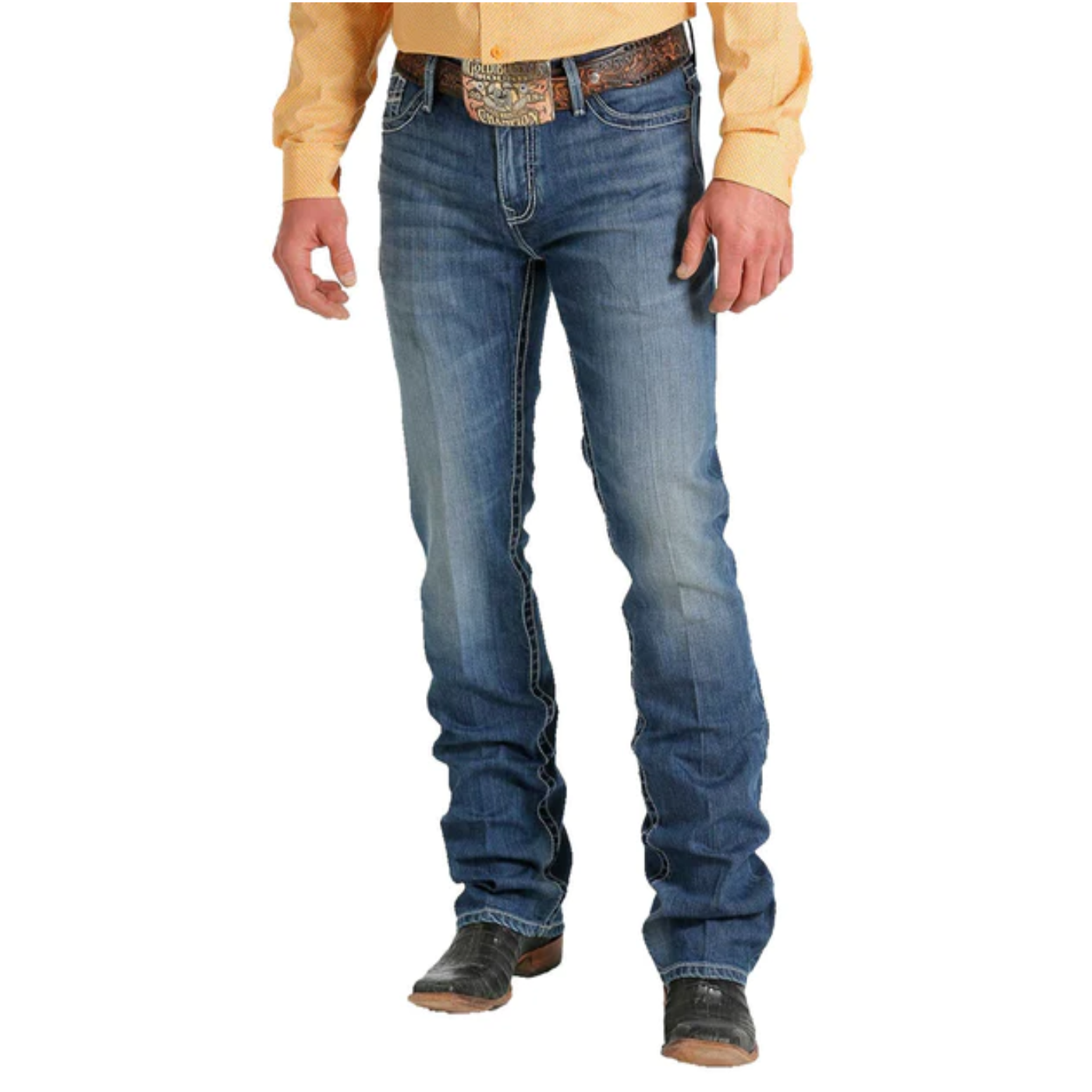 Cinch® Men's IAN Slim Medium Stone Indigo Bootcut Jeans MB55836001