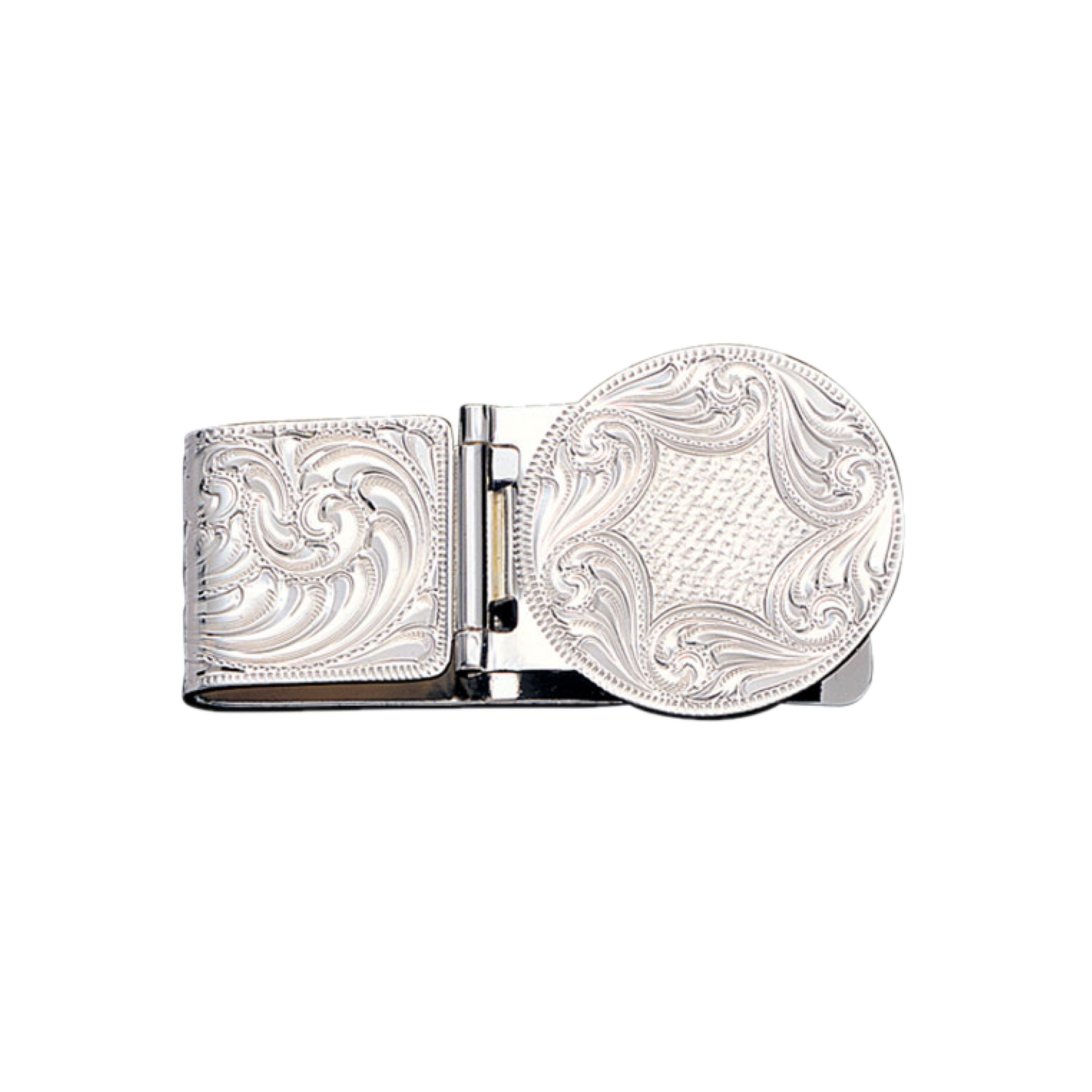 Montana Silversmiths Custom Silver Engraved Hinged Money Clip MCL23