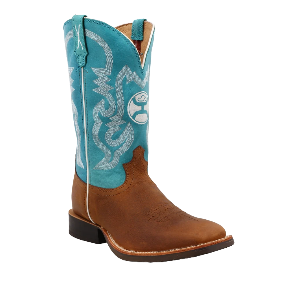 Twisted X Hooey Men's Gingerbread & Turquoise Western Boots MHY0032