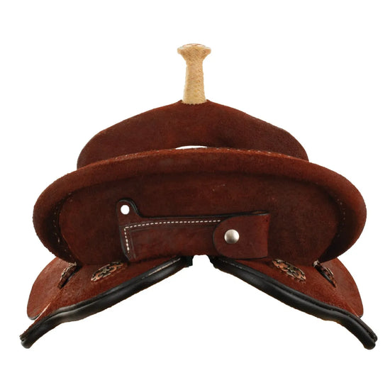 Circle Y 15.5" Josey Mitchell Featherweight Lightspeed Barrel Saddle in Chocolate