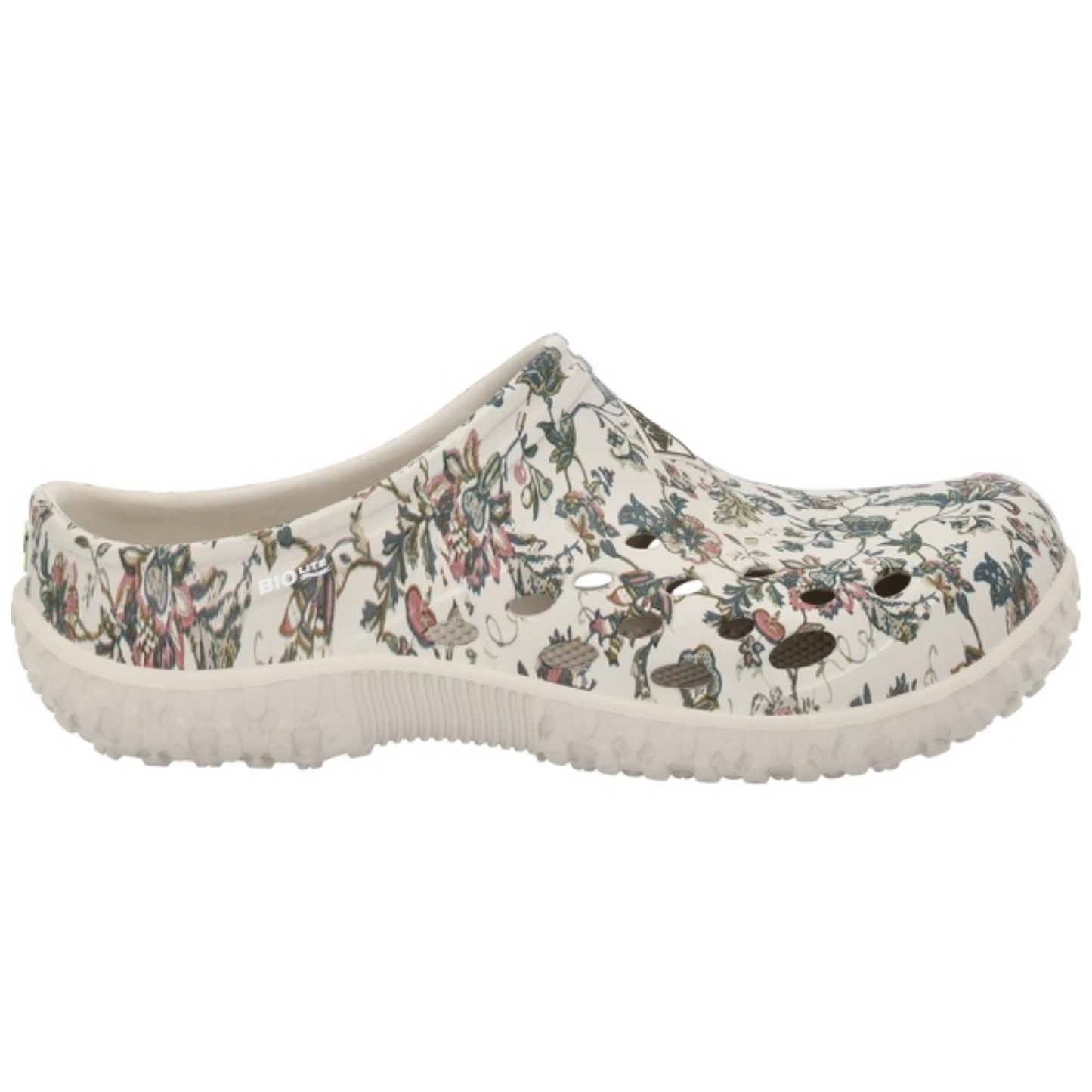 Muck® Ladies Muckster Floral White Lite Clog Slip On Shoes MLCW1FLR