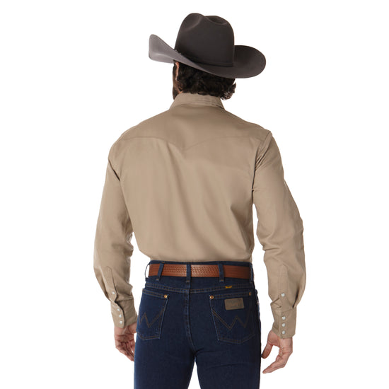 Wrangler Men's Painted Desert Khaki Snap Work Shirt MS70319