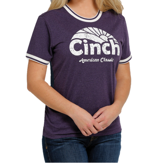 Cinch® Ladies Purple Logo Short Sleeve T-shirt MSK7890002