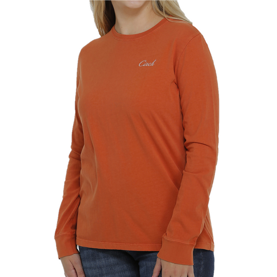 Cinch® Ladies Copper Orange Graphic Logo T-Shirt MSK7895001