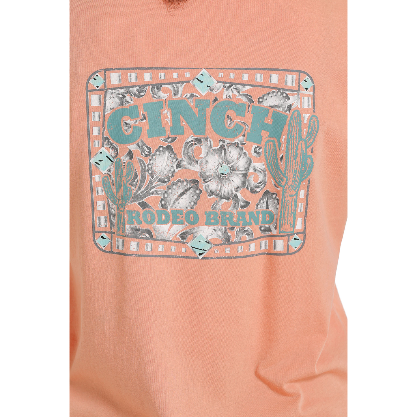 Cinch® Ladies Rodeo Brand Coral Short Sleeve T-Shirt MSK7901001