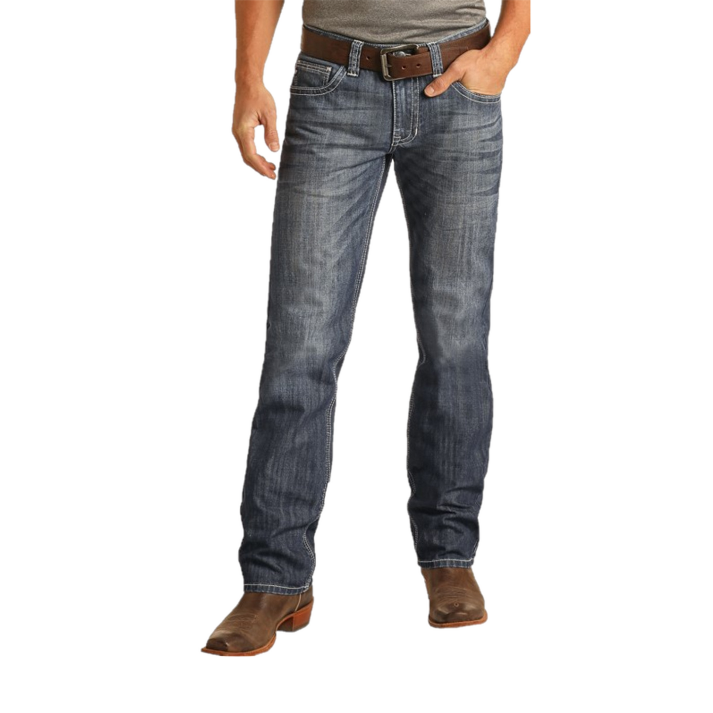 Rock & Roll Denim® Men's Dark Vintage Stackable Bootcut Jeans MSP1763