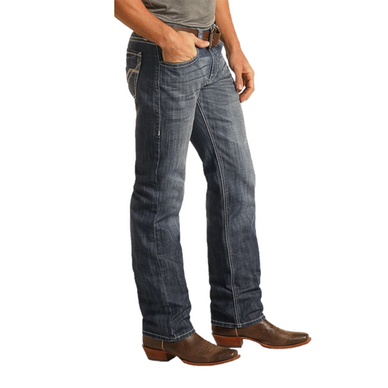 Rock & Roll Denim® Men's Dark Vintage Stackable Bootcut Jeans MSP1763