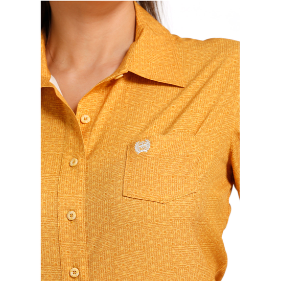 Cinch® Ladies Arena Flex Gold Button Down Shirt MSW9163016