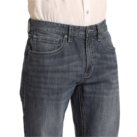 Rock & Roll Denim® Men's Dark Vintage Reflex Stackable Bootcut Jeans MTB3482