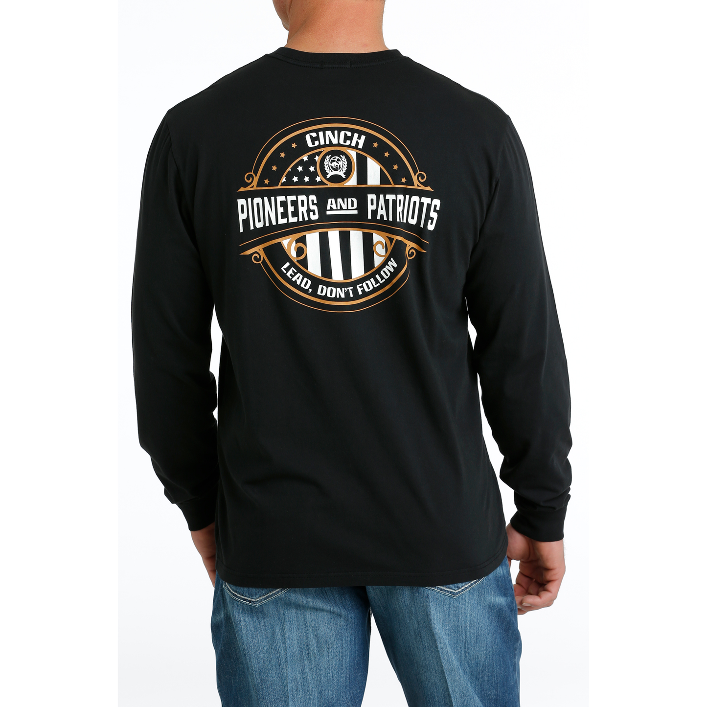 Cinch Men's Black "Pioneers & Patriots" Graphic T-Shirt MTK1721011