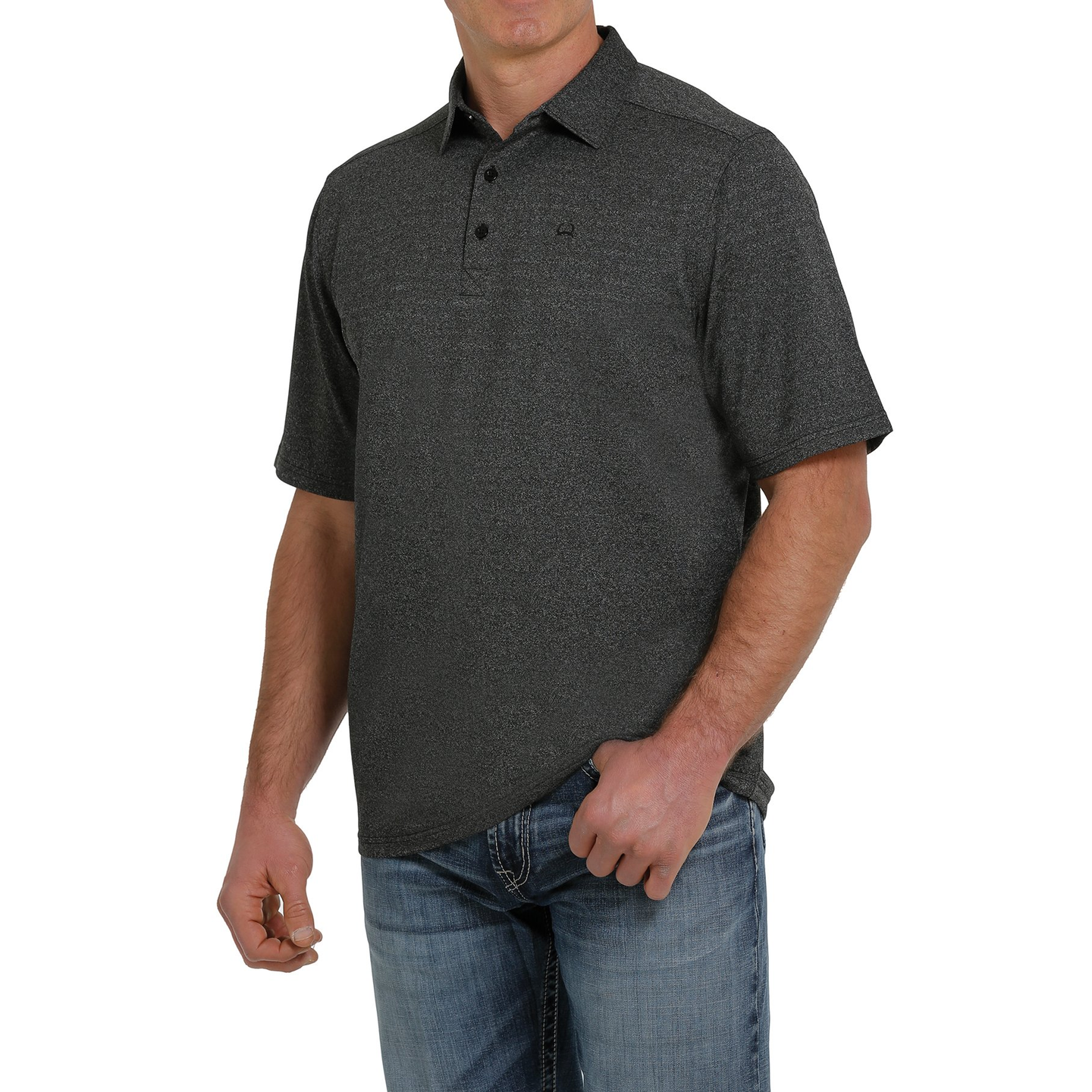 Cinch® Men's Black Athletic Polo Short Sleeve T-Shirt MTK1863014
