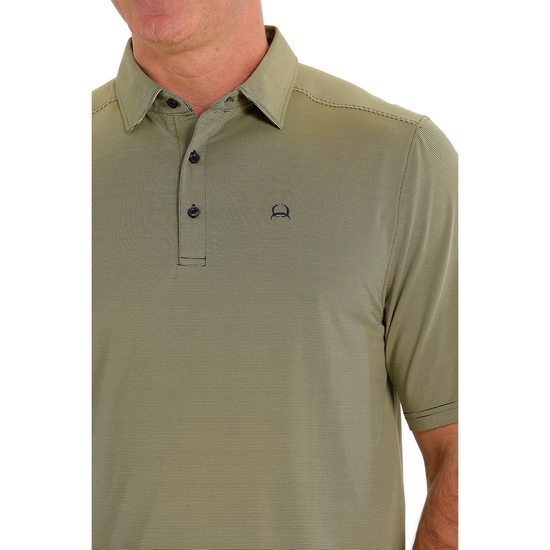 Cinch® Men's Striped Yellow Polo Shirt MTK1863026