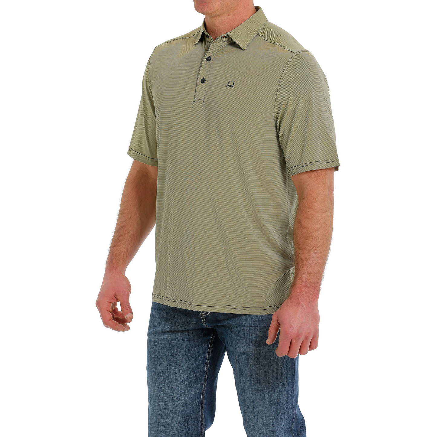 Load image into Gallery viewer, Cinch® Men&amp;#39;s Striped Yellow Polo Shirt MTK1863026
