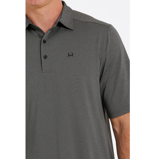 Cinch® Men's ArenaFlex Jacquard Grey Polo Shirt MTK1863027